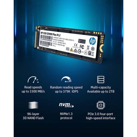 HP EX900 Plus 2 TB SSD M.2 PCIe Gen 3x4 NVMe