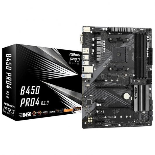 Asrock B450 Pro4 R2.0 AMD B450 Emplacement AM4 ATX