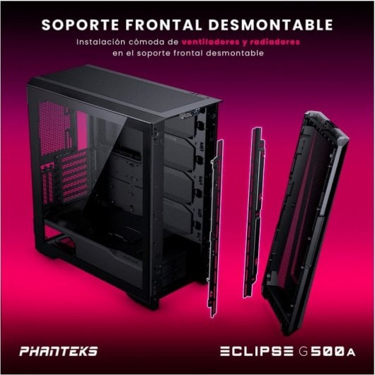 Phanteks Eclipse G500A Fanless Edition Mid Tower in vetro temperato USB 3.0 Nero