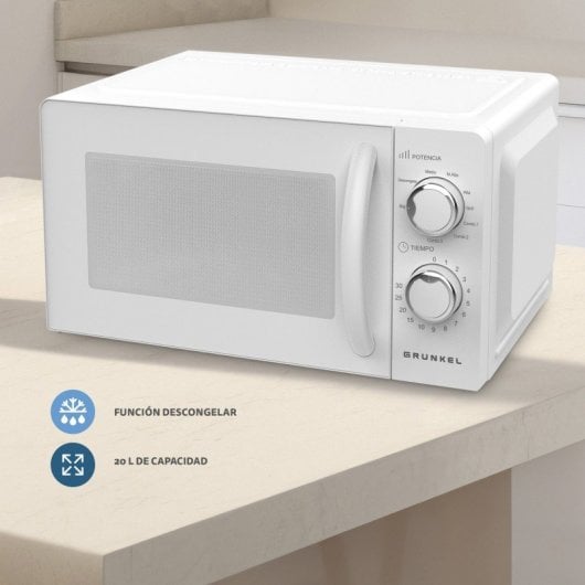 Grunkel MW-20MI Microondas 20L 700W Blanco
