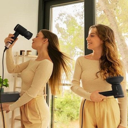 Secador de Cabelo Iónico Profissional Cecotec Bamba IoniCare RockStar Ion Touch 1600W 6 Temperaturas 6 Velocidades Tela Tátil Preto