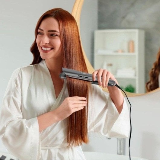 Piastra per Capelli Ceramica Tormalina Cecotec Bamba RitualCare Ionic Sphere 230ºC Ionica Display Nero