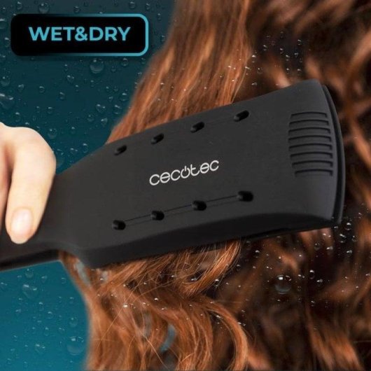Plancha de pelo Cecotec Bamba RitualCare Wet&Dry placas XL queratina y iónica