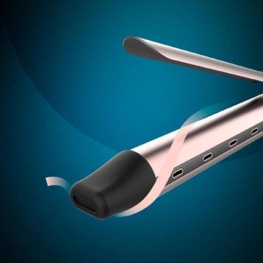 Enrolador de Cabelo Cecotec Bamba SurfCare Curly Sphere Cerâmica e Turmalina 28mm 120-210ºC 10 Níveis Desligamento Automático Preto e Rosa