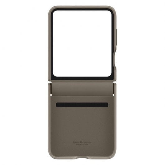 Capa de couro ecológico Samsung Flap Capa de couro ecológico taupe para Galaxy Z Flip5