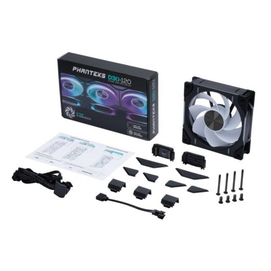 Phanteks D30-120 Reversed Blade Ventoinha Suplementar DRGB 120mm Preta