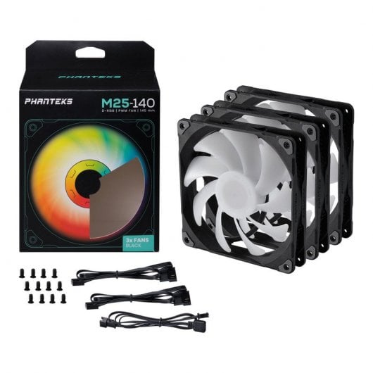 Phanteks M25-140 Kit 3 ventilateurs DRGB supplémentaires 140 mm noir