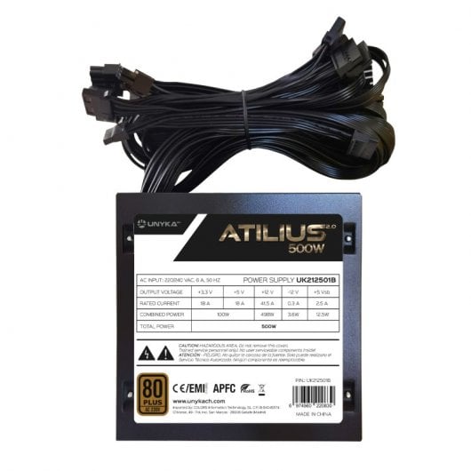 UNYKach Atilius 2.0 Nero 500W 80 Plus Bronzo