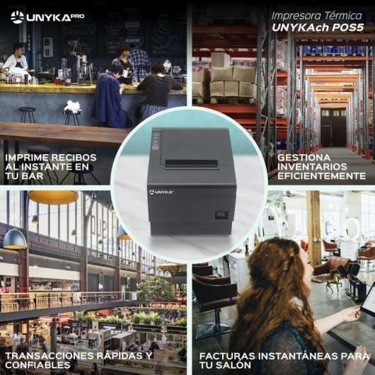 Bondrucker UNYKAch POS5 Thermodruck USB/LAN Schwarz