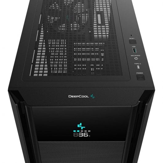 DeepCool CH510 Mesh Digital Mid Tower Vidro Temperado USB 3.2 Preta