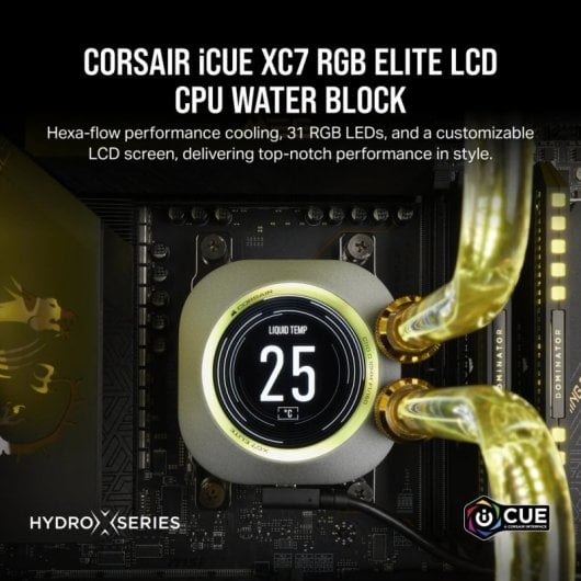 Corsair iCUE XC7 RGB ELITE LCD Bloque de Agua para CPU Gris Sigilo