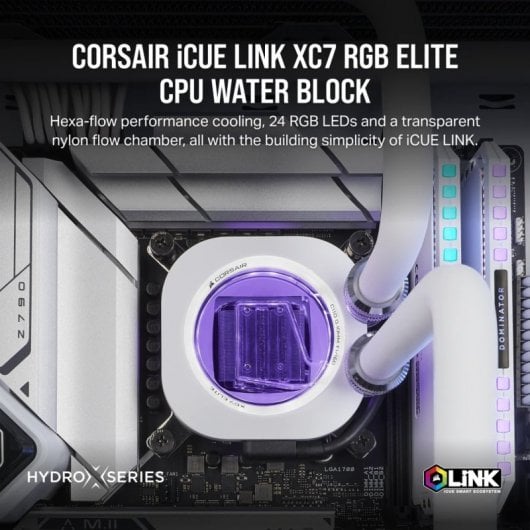Corsair iCUE LINK XC7 RGB ELITE Bloque de Refrigeración Líquida para CPU Gris Sigilo