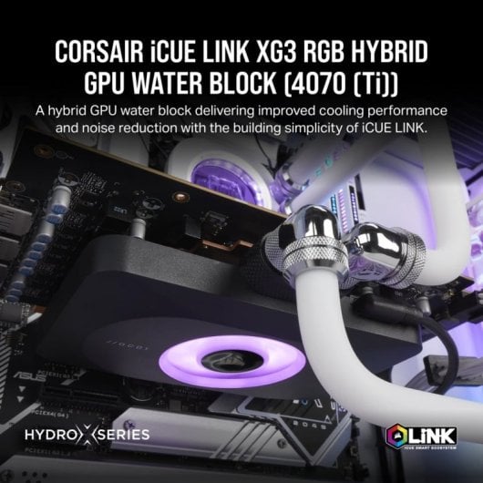 Corsair iCUE LINK XG3 RGB HYBRID GPU Bloco de Água para 4080/4090