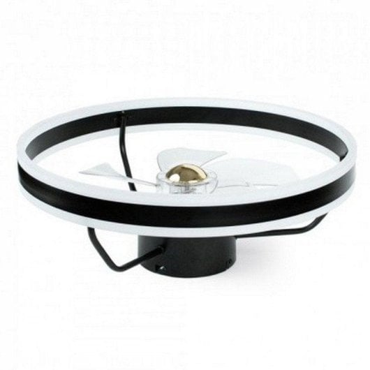 Ventilador de teto Noaton Atria luz LED 26W 3 pás 6 velocidades branco/preto