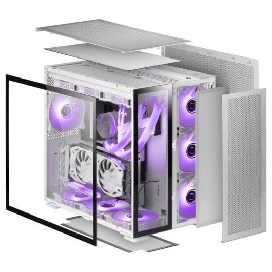 Mars Gaming MC-NOVA Tower Custom XXL E-ATX Alluminio aerospaziale Vetro temperato USB-C Bianco