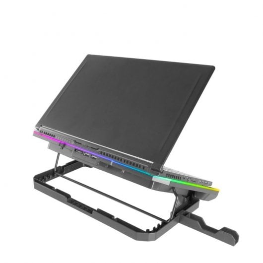 Mars Gaming MNBC7 Base di raffreddamento RGB nera e supporto per laptop fino a 16"