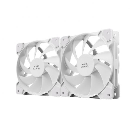 Mars Gaming MF-PWMX2 Kit 2 Ventoinhas 120mm Ultra-Silenciosas com Sistema Antivibração Brancas