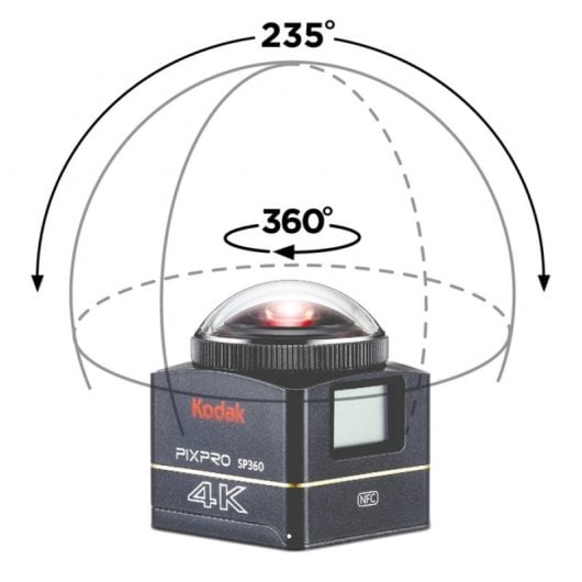Kodak Pixpro SP360 4K Action Cam Pack Deportes Acuáticos Cámara Deportiva 360° 4K WiFi Negra con Accesorios