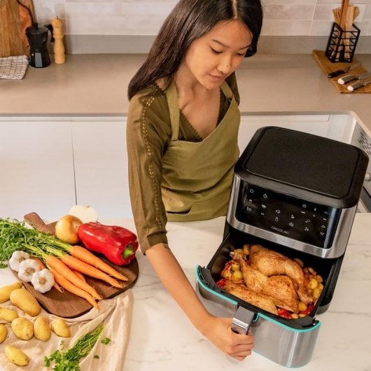 Cecotec Cecofry Supreme 8000 Fritadeira Sem Óleo 8L 1800W Prateada