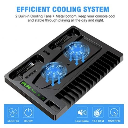 Klack Base de Refrigeración para PS5 con Soporte para Auriculares Cargador y Organizador