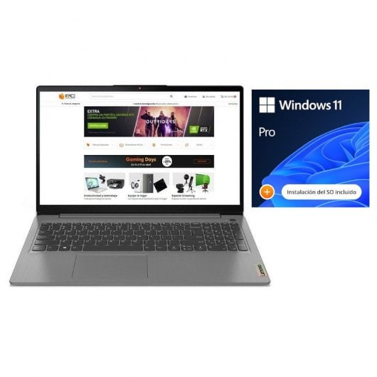 Lenovo IdeaPad 3 AMD Ryzen 7 5700U/16GB/512GB SSD/15.6" + Windows 11 Pro + Instalação/Configuração