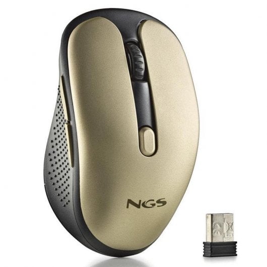 NGS Evo Rust Gold  Ratón Inalámbrico Recargable 1600DPI Teclas Silenciosas