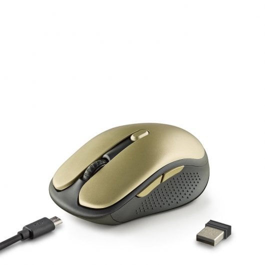 NGS Evo Rust Gold  Ratón Inalámbrico Recargable 1600DPI Teclas Silenciosas