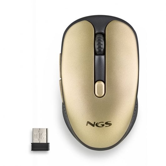 NGS Evo Rust Gold  Ratón Inalámbrico Recargable 1600DPI Teclas Silenciosas