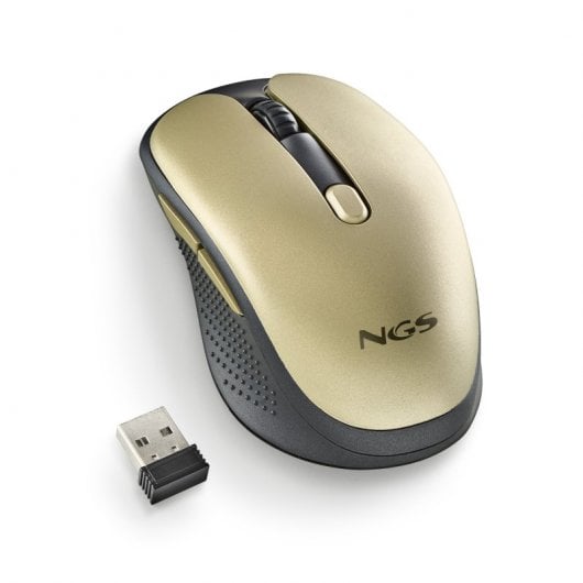 NGS Evo Rust Gold  Ratón Inalámbrico Recargable 1600DPI Teclas Silenciosas