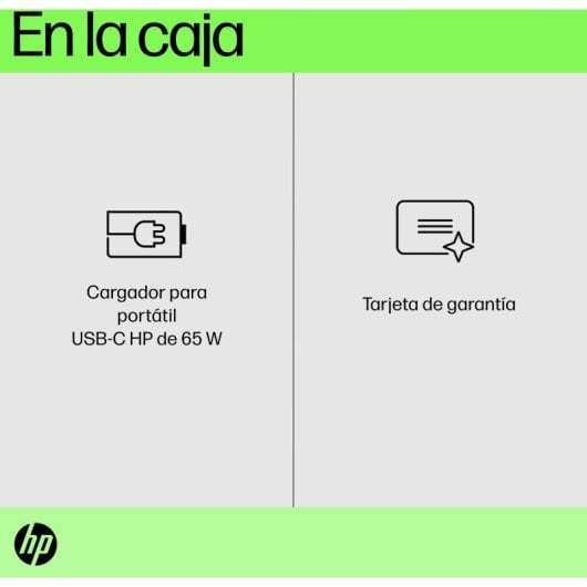 Cargador HP USB-C de 65 W, compacto y ligero, compatible con portátil, tablet o móvil