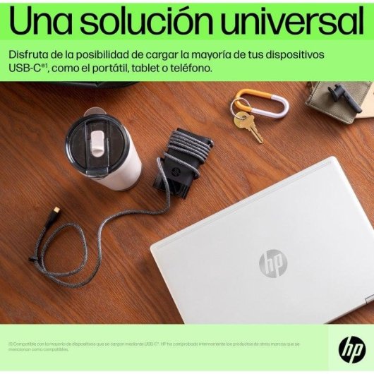 Caricatore USB-C HP 65W, compatto e leggero, per portatile, tablet e mobile