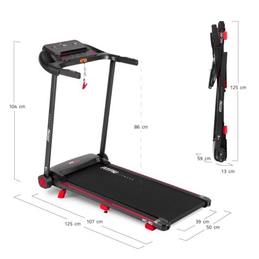 FITFIU Fitness MC-90 Cinta de Correr Plegable Velocidad Ajustable 10Km/h