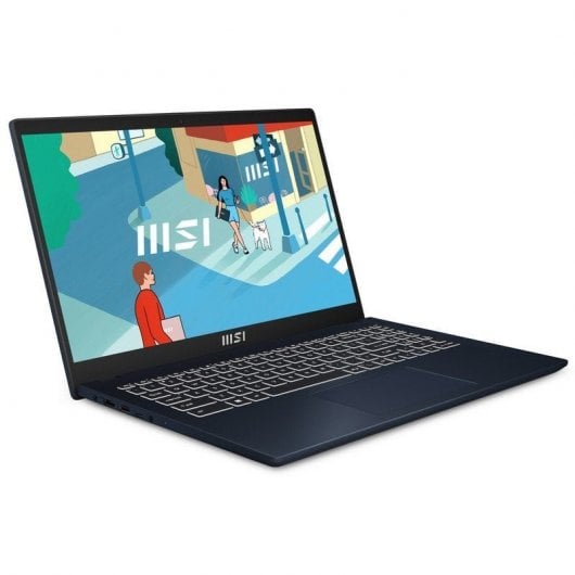 MSI Modern 15 B13M-246XES i7-1355U Computer portatile 39,6 cm (15.6") Full HD Intel® Core™ i7 16 GB DDR4-SDRAM 512 GB SSD Wi-Fi 6 (802.11ax) Nero