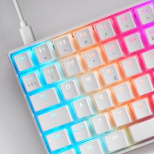 Mars Gaming MKULTRA Teclado Mecánico Blanco Switch Azul (FR)