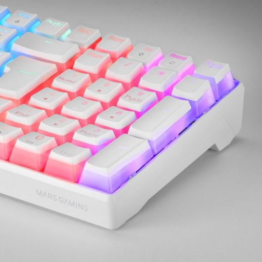 Mars Gaming MKULTRA Teclado Mecánico Blanco Switch Azul (FR)