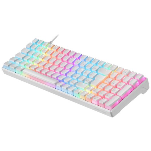 Clavier Mécanique Mars Gaming MKULTRA Blanc Switch Rouge (FR)