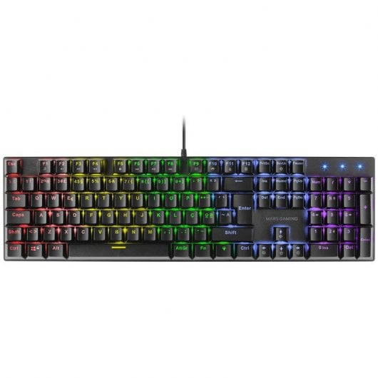 Mars Gaming MK422 Teclado Mecânico Gaming RGB Preto Switch Castanho (PT)