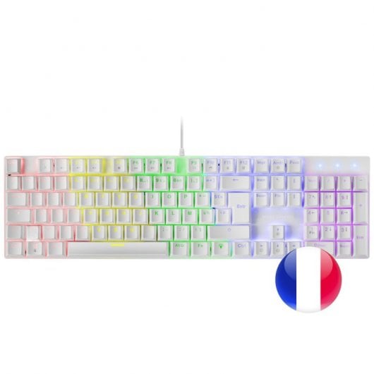 Mars Gaming MK422 Tastiera da gioco meccanica RGB Interruttore bianco Marrone (FR)