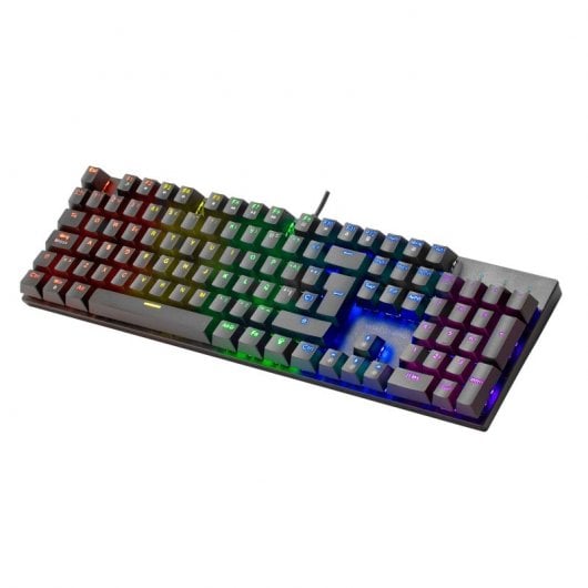 Mars Gaming MK422 Tastiera da gioco meccanica RGB Nero Switch Marrone (FR)