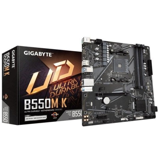 Carte mère Gigabyte B550M K AMD B550 Socket AM4 DDR4 Micro-ATX PCIe 4.0 M.2 RAID