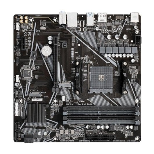 Carte mère Gigabyte B550M K AMD B550 Socket AM4 DDR4 Micro-ATX PCIe 4.0 M.2 RAID