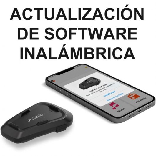 Cardo Spirit Intercomunicador 2 Vías Bluetooth para Motocicleta/Bicicleta