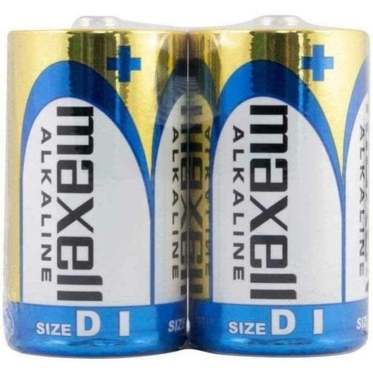 Pila Maxell LR20 Alcalina D 1,5V Confezione 2 Pezzi Alta Prestazione