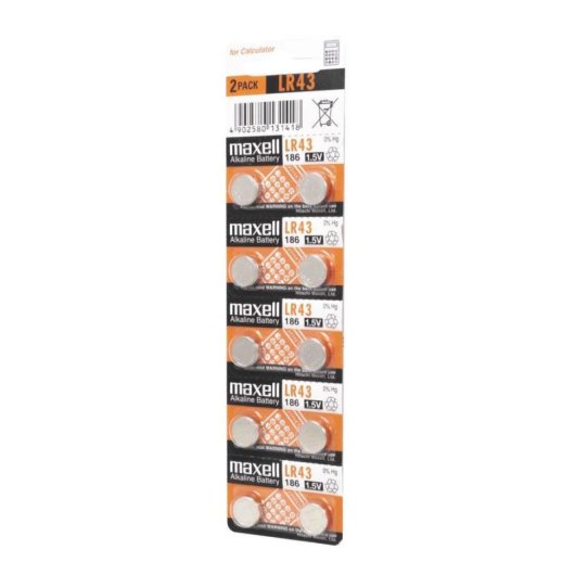 Pila botón Maxell 11716900 alcalina 1,5 V pack 10 unidades blister