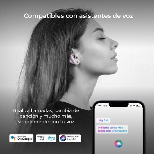 Ksix Meteor Auriculares Sem Fios com Estojo Metálico Controlo Tátil Cinzentos