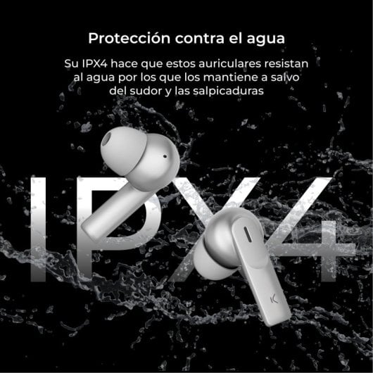 Ksix Meteor Auriculares Sem Fios com Estojo Metálico Controlo Tátil Cinzentos