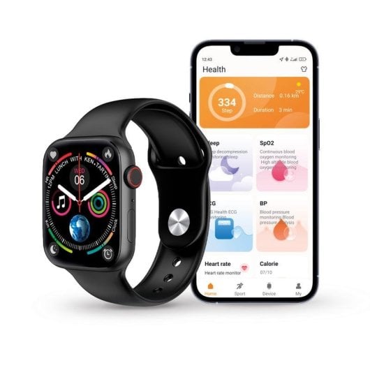 Ksix Urban 4 Smartwatch Pantalla IPS Curva 2.15" IP68 Negro