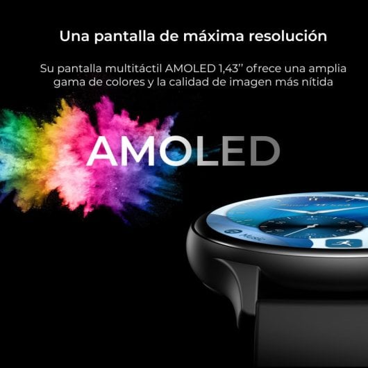Ksix Core Smartwatch Pantalla Amoled 1.43" Sumergible Negro