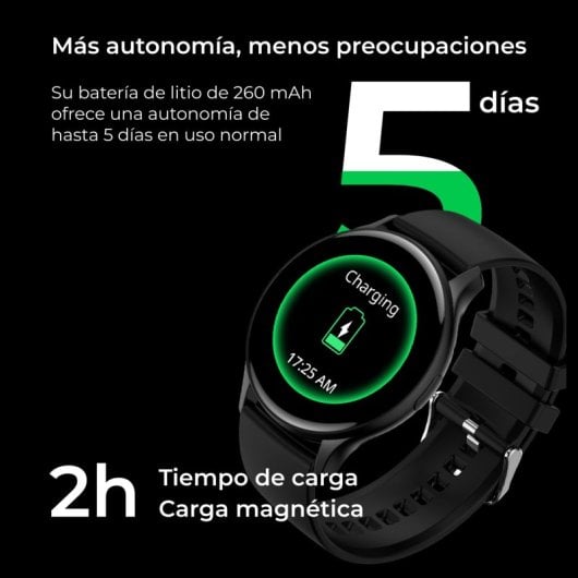 Ksix Core Smartwatch Pantalla Amoled 1.43" Sumergible Negro