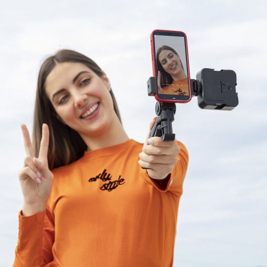 InnovaGoods Kit Vlogging com Luz Microfone e Comando Plodni